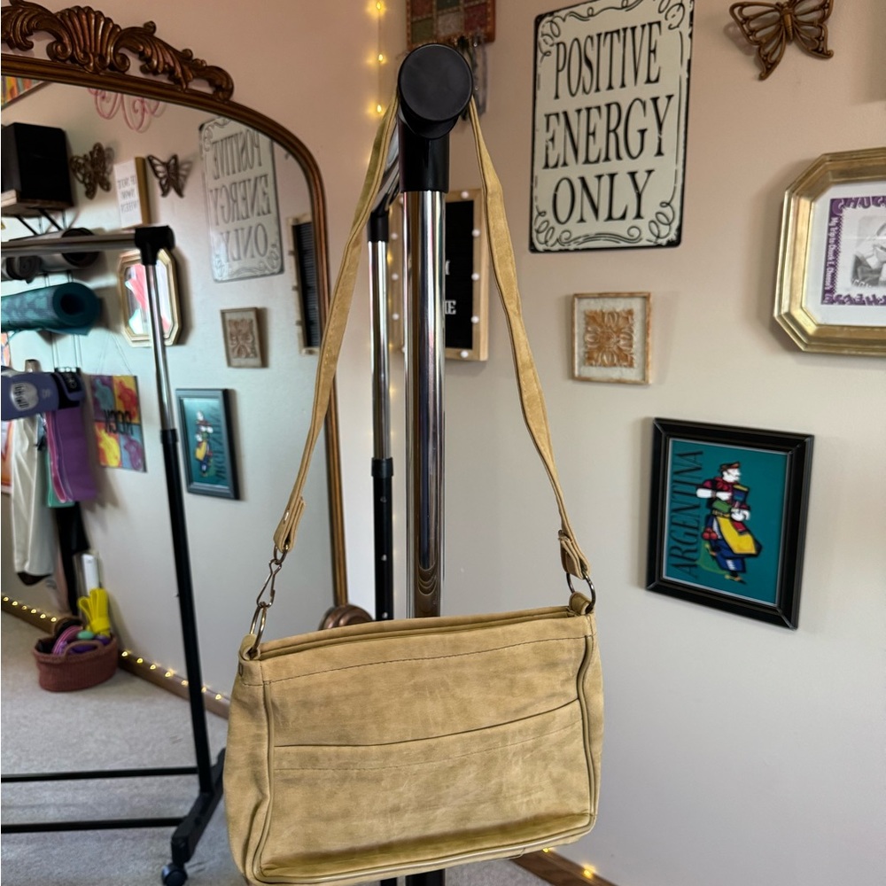 Yellow Leather Shoulder Bag